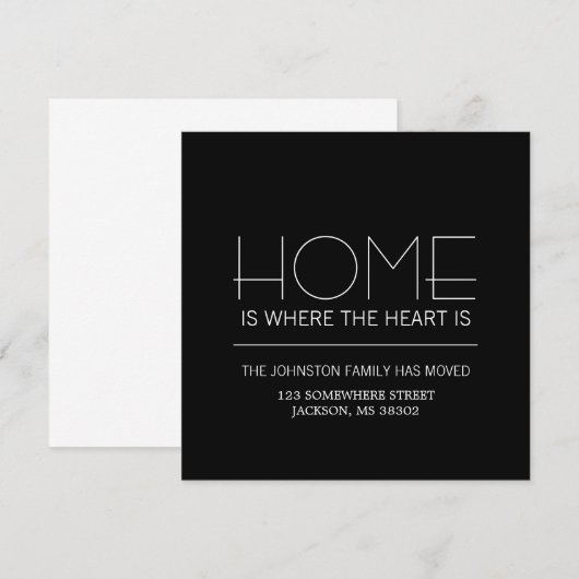 Zwarte moderne aankondigingen (Voorkant / Achterkant)