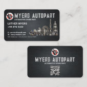 zwarte moderne autodeeldienst visitekaartje (Voorkant / Achterkant)