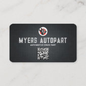 zwarte moderne autodeeldienst visitekaartje (Achterkant)