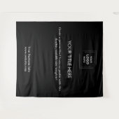 Zwarte moderne bedrijfslogo-presentatie voor evene wandkleed (Voorkant (horizontaal))