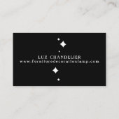 Zwarte moderne dampverzadigingslamp visitekaartje (Achterkant)