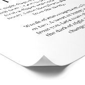 Zwarte Moderne Eenvoudige Script Baby Late Night L Poster (Hoek)