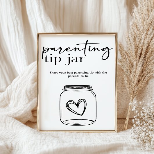 Zwarte moderne eenvoudige script baby ouder tips poster