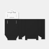 Zwarte Moderne Eenvoudige Script Baby Shower Bedankdoosjes (Uitgevouwen)