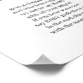 Zwarte Moderne Eenvoudige Script Baby Shower Spel Poster (Hoek)