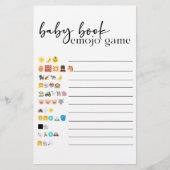 Zwarte Moderne Eenvoudige Script Babyboek Emoji Sp Flyer (Voorkant)