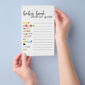 Zwarte Moderne Eenvoudige Script Babyboek Emoji Sp Flyer (Hand)