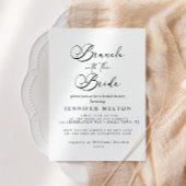 Zwarte Moderne Eenvoudige Script Bruids Brunch Kaart