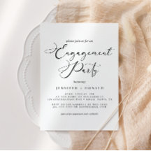 Zwarte Moderne Eenvoudige Script Trouw Verlovingsa