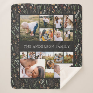 zwarte moderne elegant 17 foto botanische pampas f sherpa deken