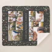 zwarte moderne elegant 17 foto botanische pampas f sherpa deken (Voorkant (horizontaal))