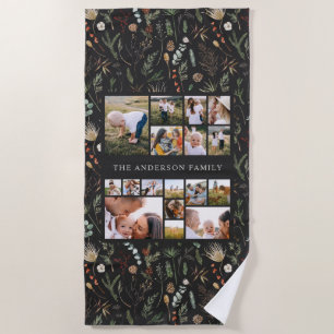 zwarte moderne elegant 17 foto botanische pampas strandlaken