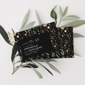 Zwarte moderne elegante moody botanische chic brui save the date