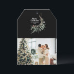 Zwarte moderne elegante waterverf botanische rusti feestdagenkaart<br><div class="desc">Zwarte,  moderne,  elegante,  rustige waterverf droogde botanische florale gedempte kerstkaart.</div>