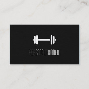 Zwarte moderne fitness personal trainer visitekaartje