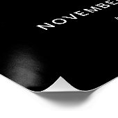 Zwarte Moderne Foto 30e Verjaardag Welkom Teken Perfect Poster (Hoek)