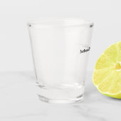 Zwarte moderne, gepersonaliseerde minimalistische  shot glas (Links)