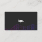 Zwarte Moderne Golfgradiënt Scannable Arcode Visitekaartje (Achterkant)