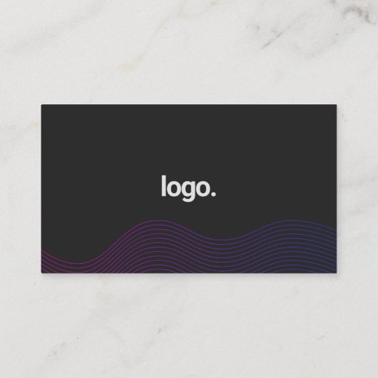 Zwarte Moderne Golfgradiënt Scannable Arcode Visitekaartje (Achterkant)