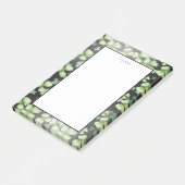 Zwarte moderne groene Shamrock Clover Post-it® Notes (Schuin)