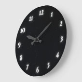 Zwarte moderne grote klok (Hoek)