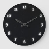 Zwarte moderne grote klok (Voorkant)