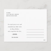 ZWARTE MODERNE HOLLY BERRY KRANS VROLIJK KERST FEESTDAGENKAART (Achterkant)