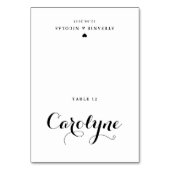 Zwarte moderne kalligrafie plaatskaart voor een br kaart (Voorkant)