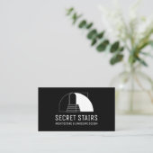 Zwarte Moderne minimale architectuurbeurzen Visitekaartje (Staand voorkant)