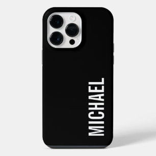 Zwarte Moderne Minimalistische Gepersonaliseerde N iPhone 14 Pro Max Hoesje