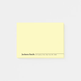 Zwarte moderne minimalistische gepersonaliseerde n post-it® notes