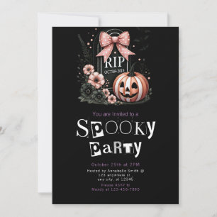 Zwarte moderne minimalistische Halloween graf bloe Kaart