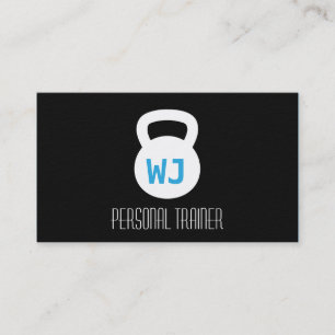 Zwarte Moderne Minimalistische Kettlebell Fitness  Visitekaartje