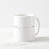 Zwarte moderne minimalistische naamprofessional koffiemok (Voorkant rechts)