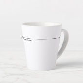 Zwarte moderne minimalistische naamprofessional latte mok (Rechterhoek)