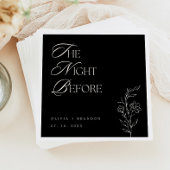 Zwarte Moderne Nacht Voor Proefavond Diners Bruilo Servet
