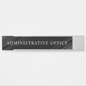 Zwarte moderne professionele plaat Admin-kantoor Deurbordje (Voorkant)