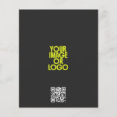 Zwarte moderne QR-code foto van bedrijfslogo Flyer (Achterkant)