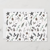 Zwarte moderne scandinavische elegante kerstfoto feestdagenkaart (Achterkant)