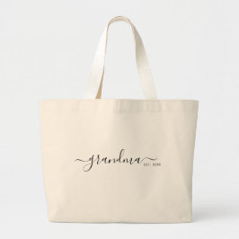 Zwarte moderne script Oma gevestigd Grote Tote Bag