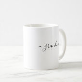 Zwarte moderne script Oma gevestigd Koffiemok (Voorkant rechts)