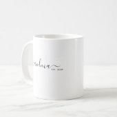 Zwarte moderne script Oma gevestigd Koffiemok (Voorkant links)