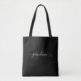 Zwarte moderne script Oma gevestigd Tote Bag