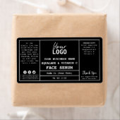 Zwarte moderne serumlabels etiket (Insitu)