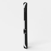 Zwarte Moderne streep met monogram Case-Mate iPhone Case (Achterkant/links)