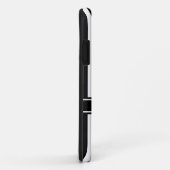 Zwarte Moderne streep met monogram Case-Mate iPhone Case (Achterkant/rechts)