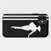 Zwarte moderne strepen met Mode Silhouette Case-Mate iPhone Case (Achterkant (horizontaal))