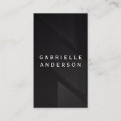 Zwarte Moderne Strepen Stijlvol Visitekaartje (Voorkant)