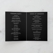 Zwarte Moderne Trouwkaart Programma (Binnen)