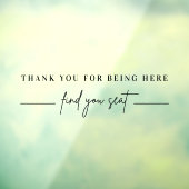 Zwarte Moderne Trouwstoel Grafiek Spiegelsticker Raamsticker (Vel 3)